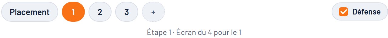Barre des étapes