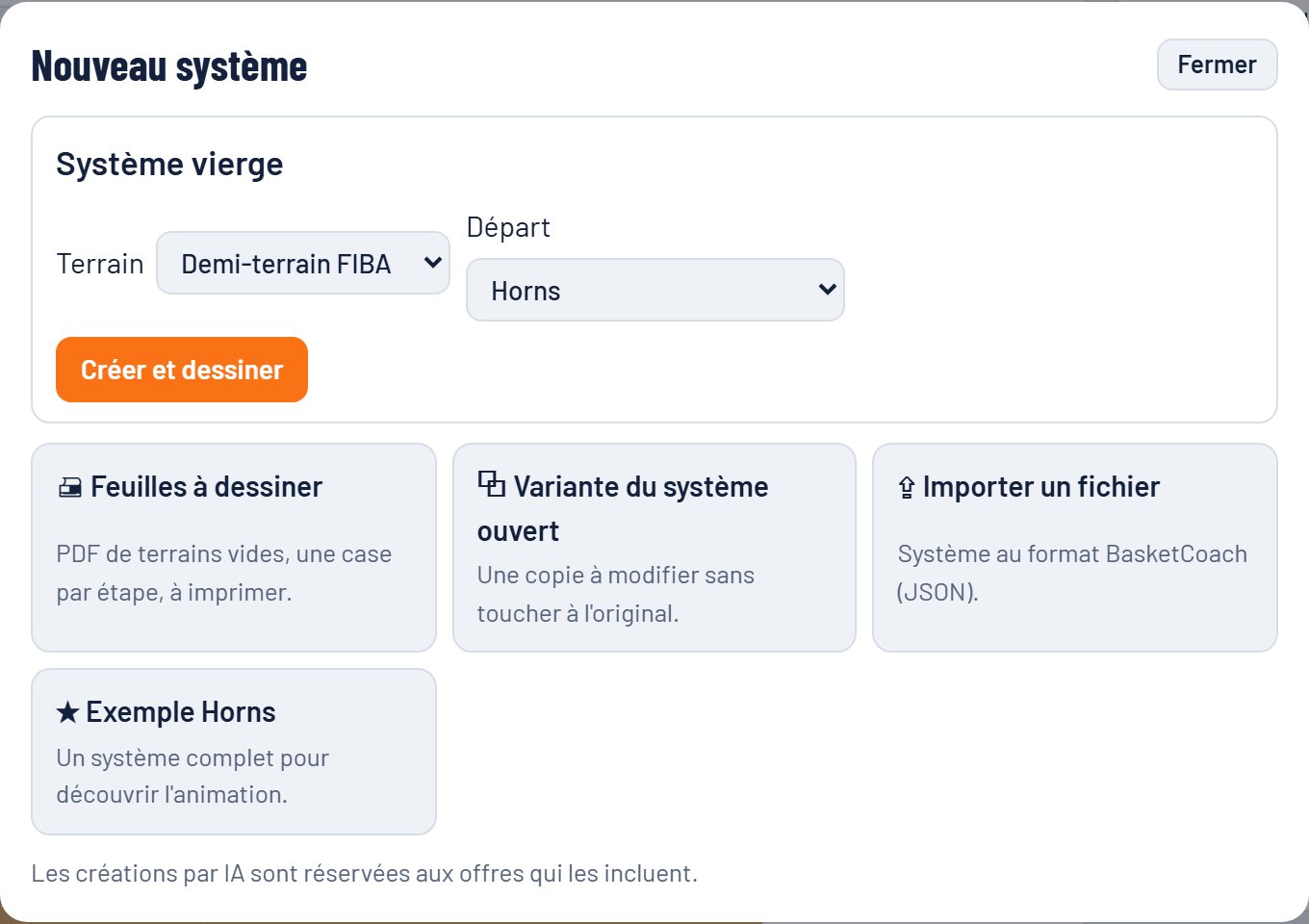 Fenêtre Nouveau système